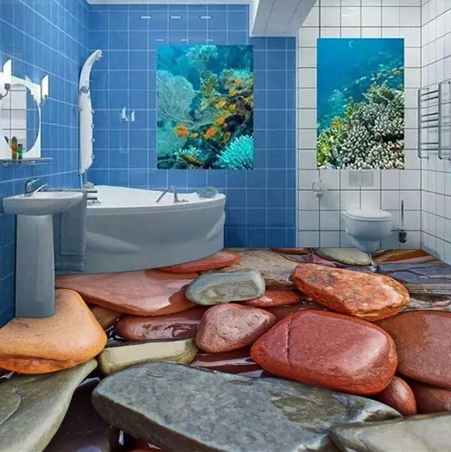 3D藝術地坪漆施工工藝效果展示！