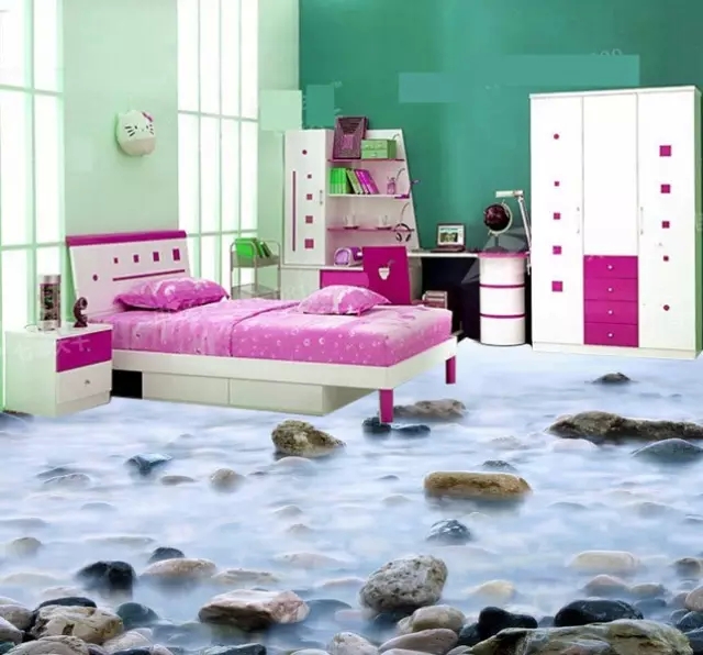 3D藝術地坪漆施工工藝效果展示！